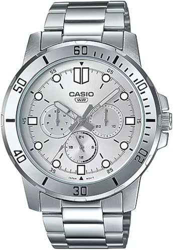 [カシオ] CASIO スタンダード クオーツ メンズ 腕時計 MTP-VD300D-7E 多軸 24時間表示 シルバー メタルバンド 海外モデル [並行輸入品]